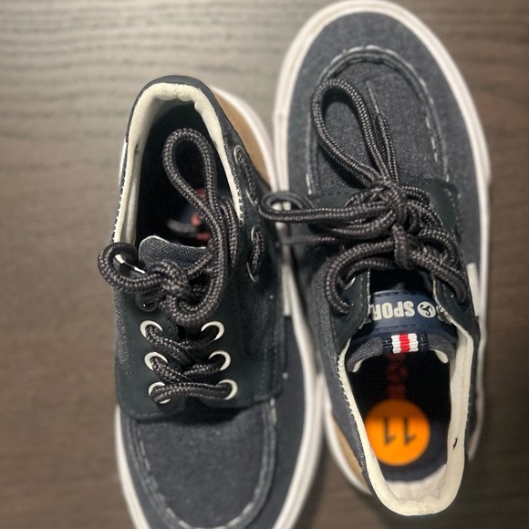 Kids Sneakers in Navy and Tan - Picture 2 of 4